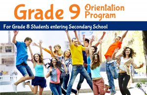 Grade 9 Orientation Program banner - link to Grade 9 Orientation program page