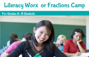 Young teen girl in a class smiling