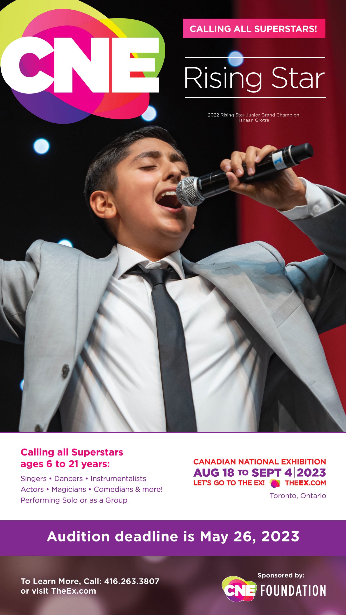 CNE Rising Star Talent Competition Flyer | Allan A. Greenleaf 