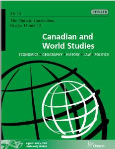 Canadian and World Studies - Grade 11 and 12