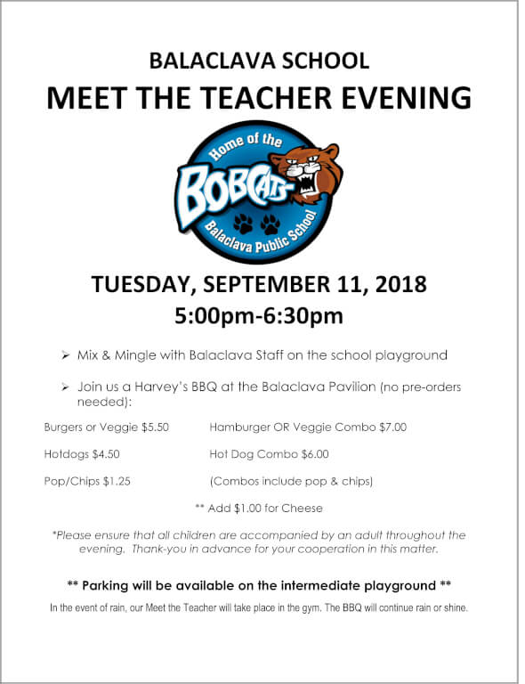 Meet the Teacher BBQ Balaclava Elementary School