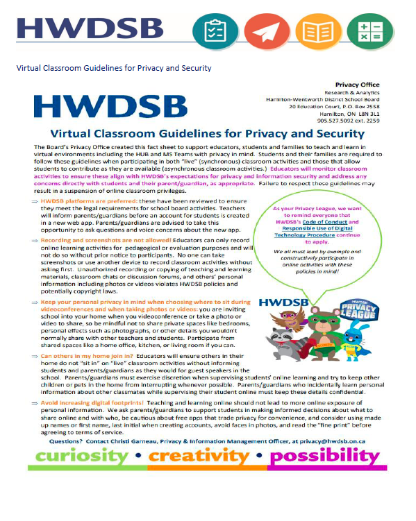 Online Privacy and Security Balaclava Elementary School