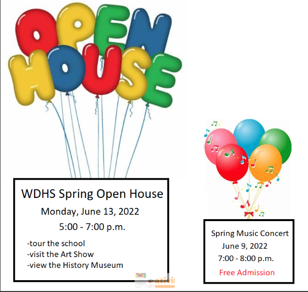 WDHS Open House June 13th Note Date Change Balaclava Elementary School