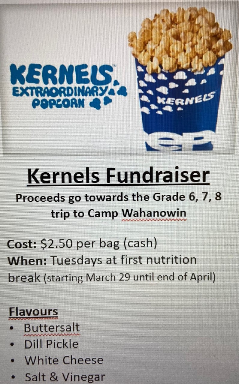 Kernels Popcorn Tuesdays Billy Green Elementary School