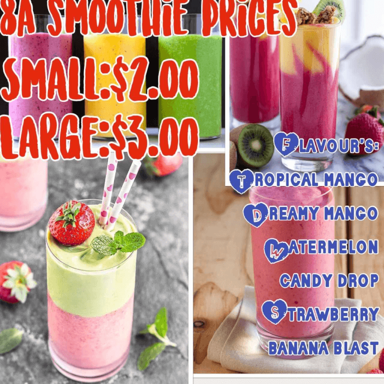 Smoothies for Sale! Cathy Wever Elementary School