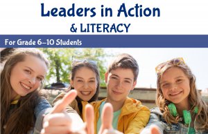 Leaders in Action and Literacy banner - link to Leaders in Action summer program page