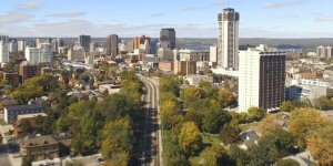 City of Hamilton from above