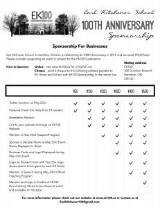 EK 100 Sponsorship BUSINESSES