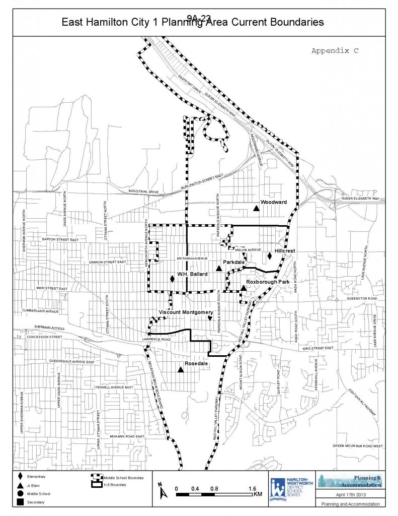 East Hamilton Map - Review Current Boundaries