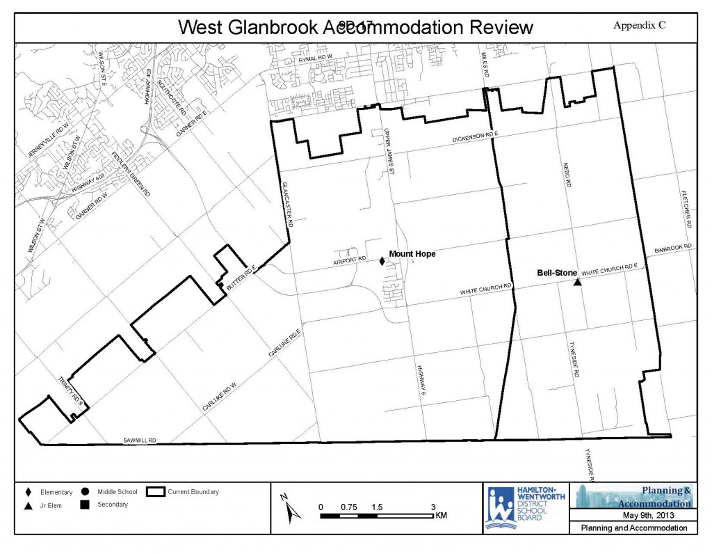 West Glanbrook Map - Review Current Boundaries