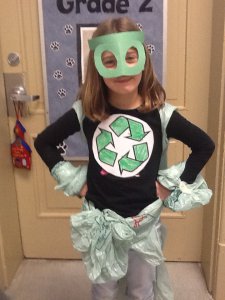 Girl dressed as Earth Warrior