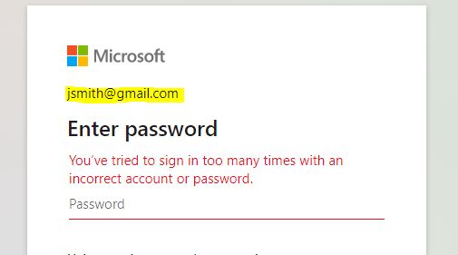 This image demonstrates the error message that will be received if you do not use your child's username and password.