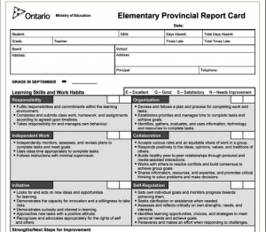 Elementary Report Card