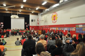 Students in a gym