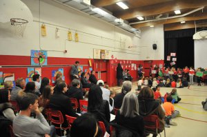 group of kids in a gym