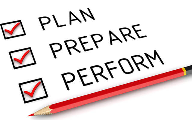 Plan, Prepare, Perform