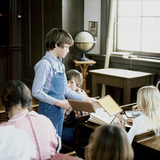 Students reading together