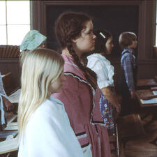 students standing