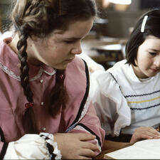 students doing work