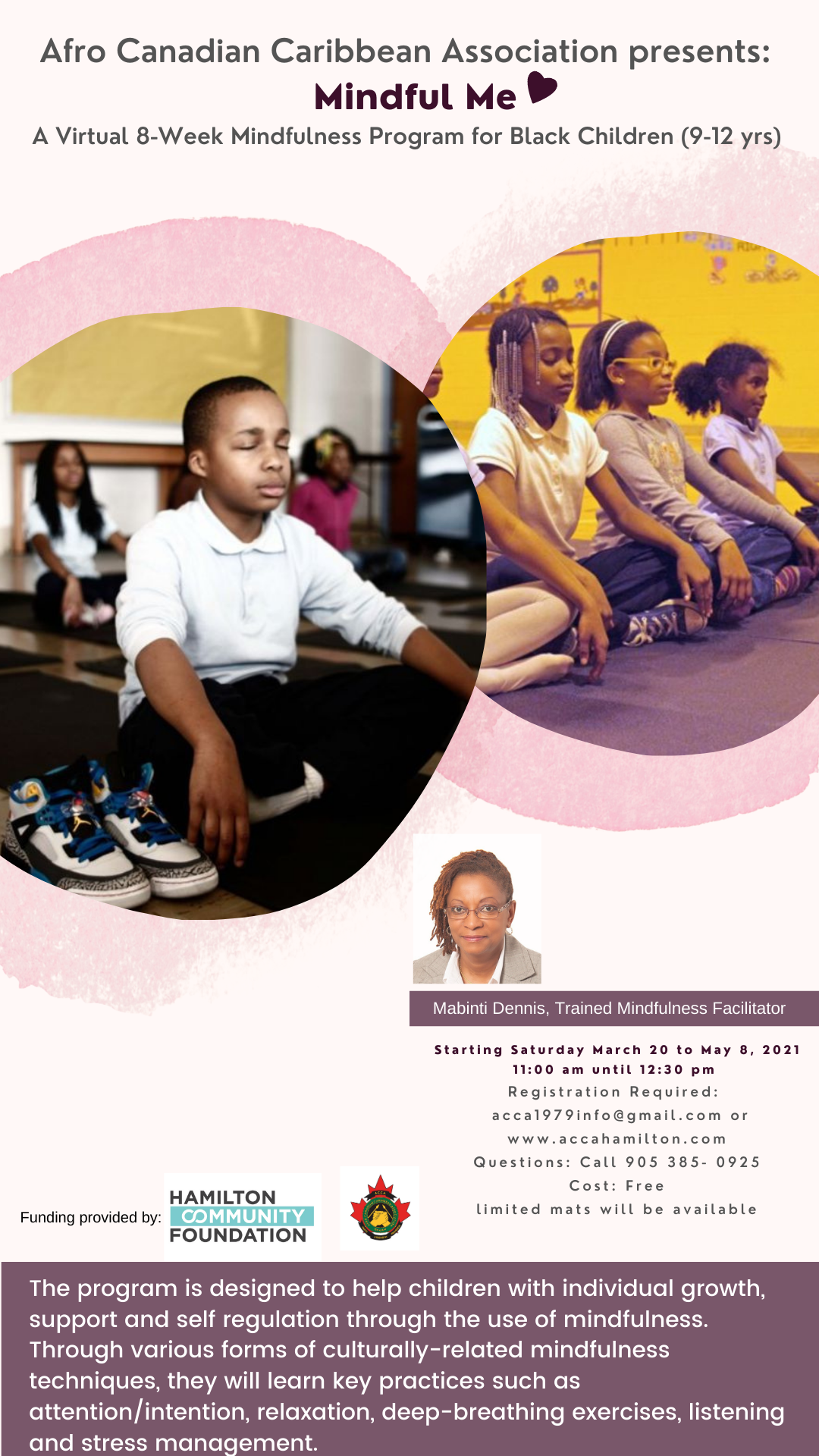 Mindfulness Classes for Black Students Flyer Spring Valley Elementary
