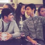 Students play music in Experiential Learning Day in the Arts.