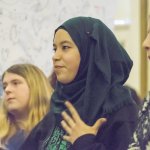 Students display art at Experiential Learning Day in the Arts.