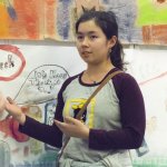 Students display art at Experiential Learning Day in the Arts.