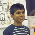 Students display art at Experiential Learning Day in the Arts.