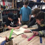 students work on boomerang