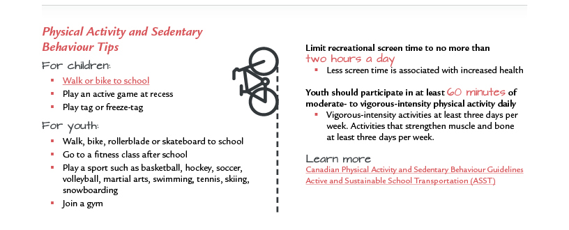 Physical Activity and Sedentary Behavior Tips