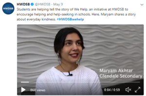 HWDSB tweet