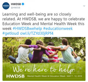 HWDSB tweet