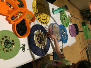 Cathy Wever students make a mandala