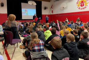 Anne Frank presentation at Rousseau elementary.