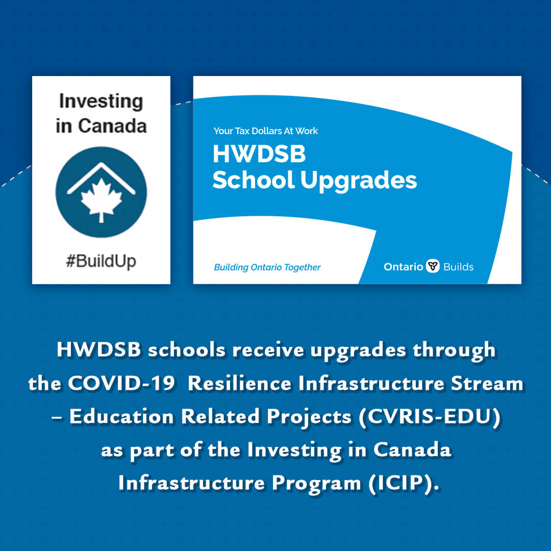 HWDSB Schools Receive Upgrades through Ontario and Canada’s CVRISEDU