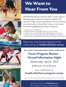 focus program flyer