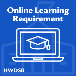 online learning requirement graphic with computer