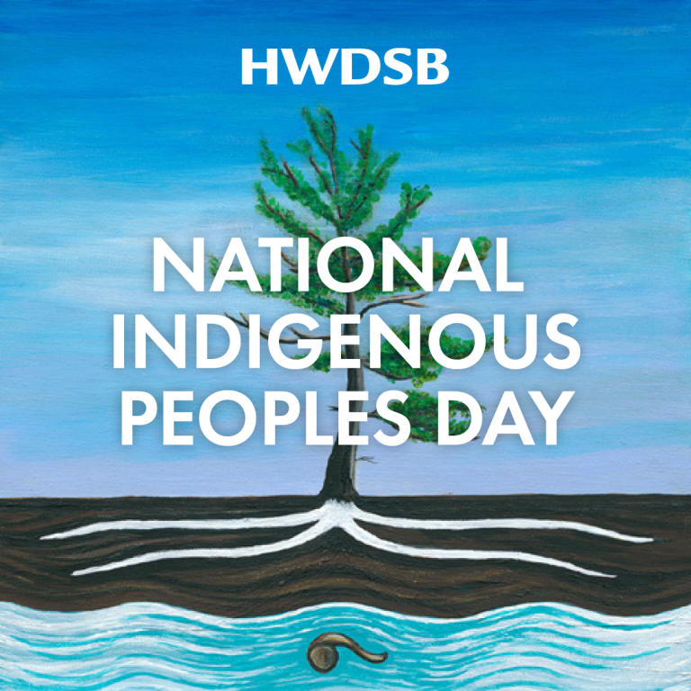 National Indigenous Peoples Day, with white pine art.