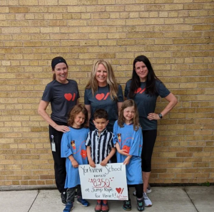 yorkview students and staff with jump rope award