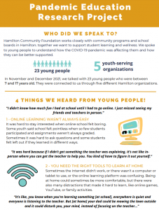 first page of pandemic education research project report