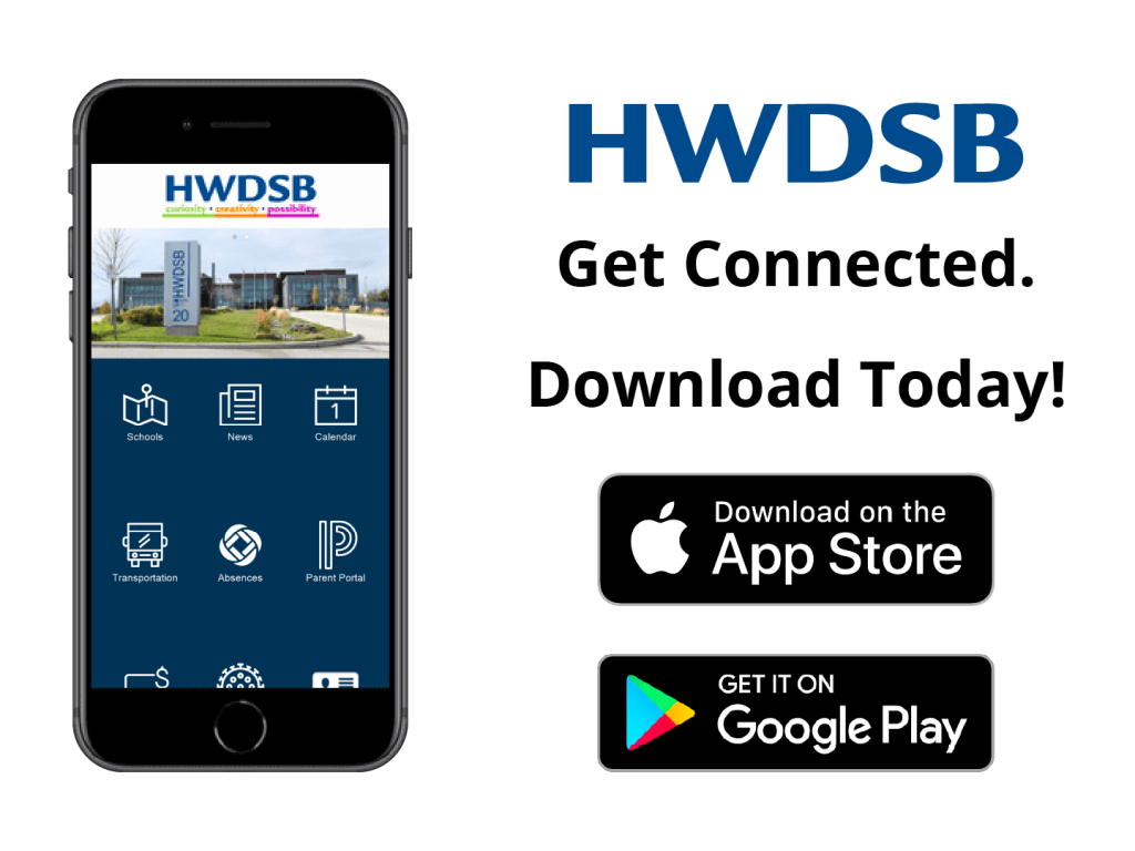 Image promoting HWDSB app
