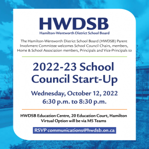 2022-23 school council start-up poster