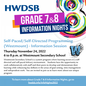 self-paced self-directed info night