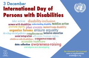  UN Graphic for 2022 event. The United Nations started the International Day of Persons with Disabilities in 1992.