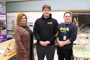 Student Alexander Campanella, teachers Angela Zychowicz and Sam Bassani