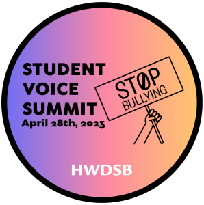 Logo - Student Voice Summit. April 28, 2023.