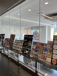 Student artwork displayed at the HWDSB Art Exhibit