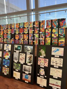 Student artwork on display at the HWDSB Art Exhibit