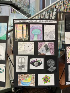 Student artwork on display at the HWDSB Art Exhibit
