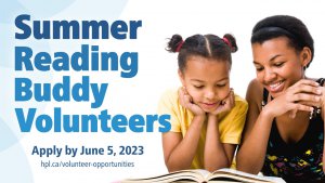 summer reading buddies graphic for volunteers